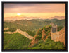 Chinesische Mauer auf Leinwandbild gerahmt Größe 80x60
