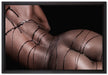 Nackte Frau mit Schokolade auf Leinwandbild gerahmt Größe 60x40