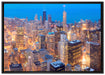 Luftaufnahme Chicago auf Leinwandbild gerahmt Größe 100x70