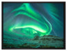 Nordlichter über Island auf Leinwandbild gerahmt Größe 80x60