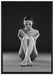 Nackte Frau macht Yoga auf Leinwandbild gerahmt Größe 100x70