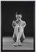 Nackte Frau macht Yoga auf Leinwandbild gerahmt Größe 60x40