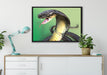 Nahaufnahme einer Cobra auf Leinwandbild gerahmt verschiedene Größen im Wohnzimmer