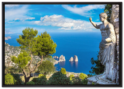 Insel Capri in Italien auf Leinwandbild gerahmt Größe 100x70