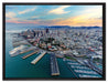 San Francisco bei Sonnenuntergang auf Leinwandbild gerahmt Größe 80x60