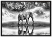 Elefant, Wiese, Himmel, Afrika auf Leinwandbild gerahmt Größe 100x70