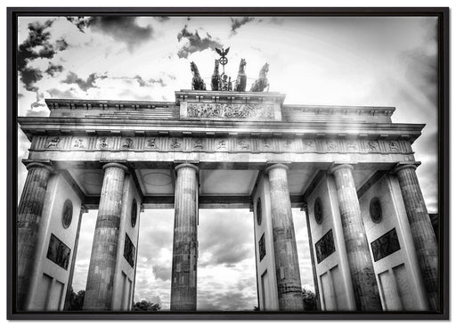 Brandenburger Tor Berlin auf Leinwandbild gerahmt Größe 100x70