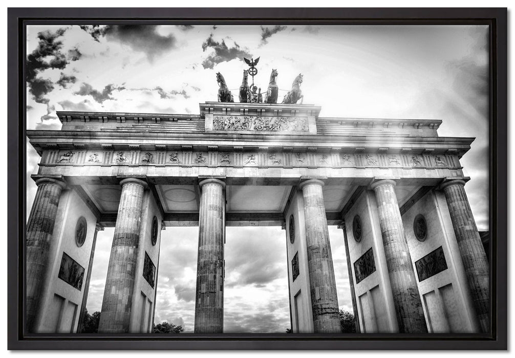 Brandenburger Tor Berlin auf Leinwandbild gerahmt Größe 60x40