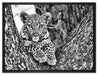Leopardenbaby auf Leinwandbild gerahmt Größe 80x60