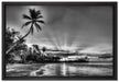 Palmen am Strand auf Leinwandbild gerahmt Größe 60x40