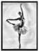 Ästhetische Ballerina auf Leinwandbild gerahmt Größe 80x60