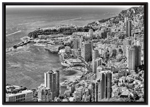 Blick auf das Monte Carlo auf Leinwandbild gerahmt Größe 100x70