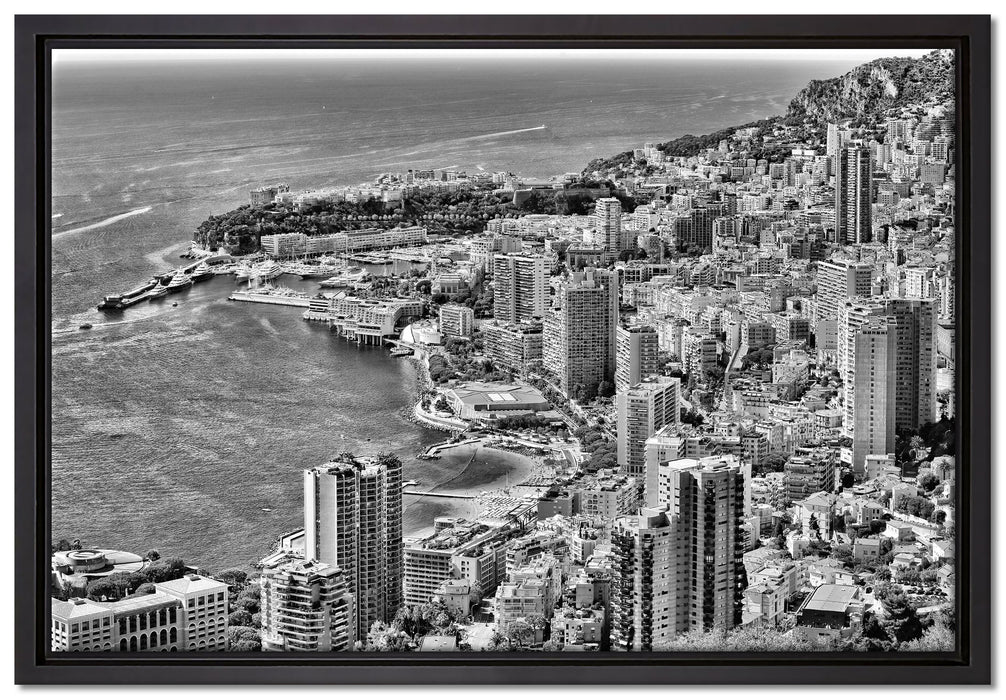 Blick auf das Monte Carlo auf Leinwandbild gerahmt Größe 60x40