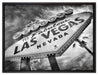 Las Vegas Retro Look auf Leinwandbild gerahmt Größe 80x60