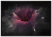 Schwarzes Loch im Weltall auf Leinwandbild gerahmt Größe 100x70
