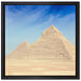 Beeindruckende Pyramiden von Gizeh auf Leinwandbild Quadratisch gerahmt Größe 40x40