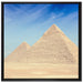 Beeindruckende Pyramiden von Gizeh auf Leinwandbild Quadratisch gerahmt Größe 70x70