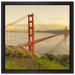 Prächtige Golden Gate Bridge auf Leinwandbild Quadratisch gerahmt Größe 40x40