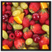 Leckere Früchte auf Leinwandbild Quadratisch gerahmt Größe 70x70