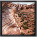 Atemberaubender Grand Canyon auf Leinwandbild Quadratisch gerahmt Größe 40x40