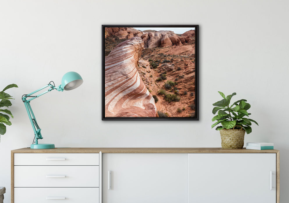 Atemberaubender Grand Canyon auf Leinwandbild gerahmt Quadratisch verschiedene Größen im Wohnzimmer