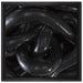 Schwarze elegante Schlange auf Leinwandbild Quadratisch gerahmt Größe 40x40