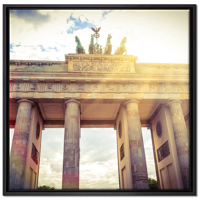 Brandenburger Tor in Berlin auf Leinwandbild Quadratisch gerahmt Größe 70x70