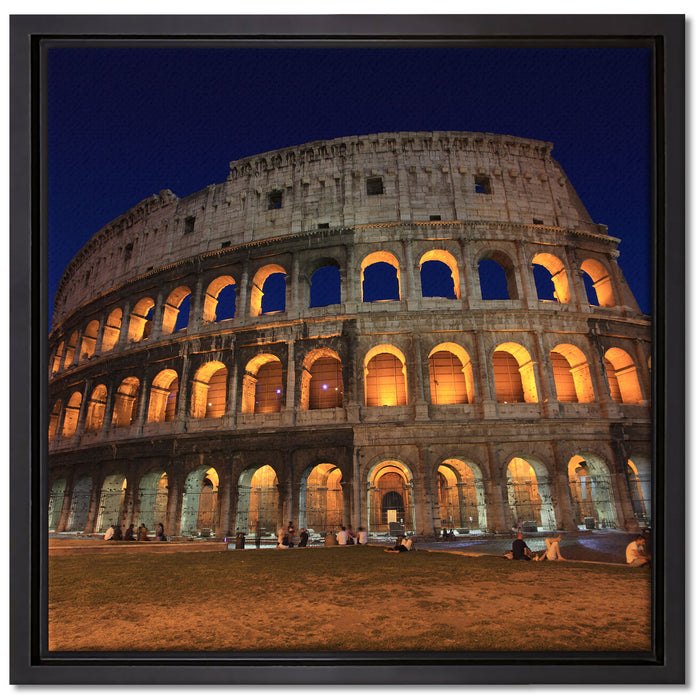 Colosseum in Rom auf Leinwandbild Quadratisch gerahmt Größe 40x40