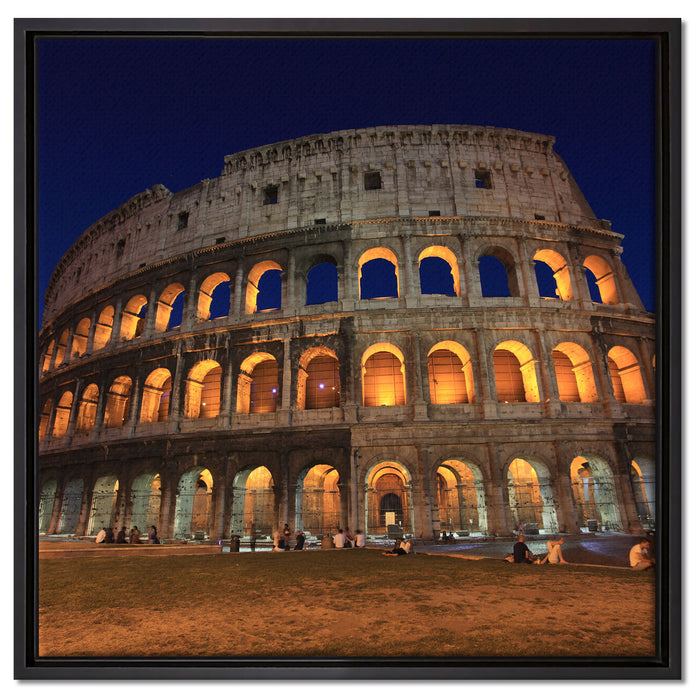 Colosseum in Rom auf Leinwandbild Quadratisch gerahmt Größe 60x60