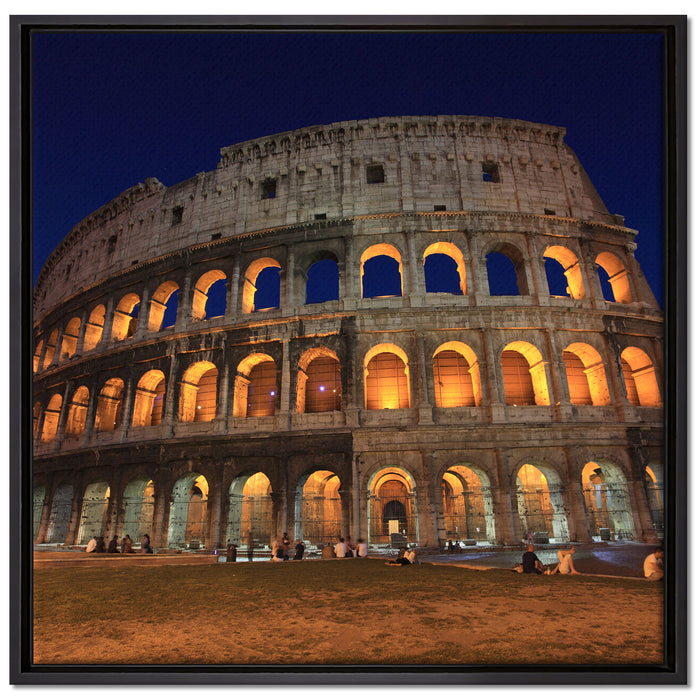 Colosseum in Rom auf Leinwandbild Quadratisch gerahmt Größe 70x70
