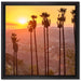 Blick auf Hollywood auf Leinwandbild Quadratisch gerahmt Größe 40x40