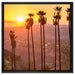 Blick auf Hollywood auf Leinwandbild Quadratisch gerahmt Größe 60x60