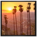 Blick auf Hollywood auf Leinwandbild Quadratisch gerahmt Größe 70x70