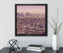 Skyline von Los Angeles  auf Leinwandbild Quadratisch gerahmt mit Kirschblüten