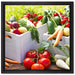 Knackiges frisches Gemüse auf Leinwandbild Quadratisch gerahmt Größe 40x40