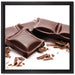Leckere Tafel Schokolade auf Leinwandbild Quadratisch gerahmt Größe 40x40