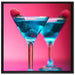 Cocktails mit Himbeeren auf Leinwandbild Quadratisch gerahmt Größe 70x70