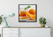 Frische Orangenmarmelade auf Leinwandbild gerahmt Quadratisch verschiedene Größen im Wohnzimmer