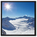 Atemberaubende Winterlandschaft auf Leinwandbild Quadratisch gerahmt Größe 60x60