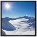 Atemberaubende Winterlandschaft auf Leinwandbild Quadratisch gerahmt Größe 70x70