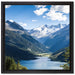 See an Bergen auf Leinwandbild Quadratisch gerahmt Größe 40x40