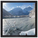 Winterlandschaft See auf Leinwandbild Quadratisch gerahmt Größe 40x40