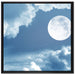 Vollmond auf Leinwandbild Quadratisch gerahmt Größe 70x70