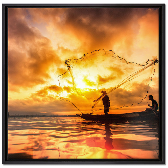 See auf Leinwandbild Quadratisch gerahmt Größe 70x70