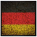 Deutschlandfahne auf Leinwandbild Quadratisch gerahmt Größe 70x70