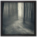 Düstere Landschaft schwarz weiß auf Leinwandbild Quadratisch gerahmt Größe 40x40