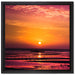 Sonnenaufgang über Meer auf Leinwandbild Quadratisch gerahmt Größe 40x40