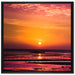 Sonnenaufgang über Meer auf Leinwandbild Quadratisch gerahmt Größe 70x70
