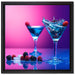 Coole Cocktails auf Leinwandbild Quadratisch gerahmt Größe 40x40