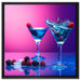 Coole Cocktails auf Leinwandbild Quadratisch gerahmt Größe 60x60